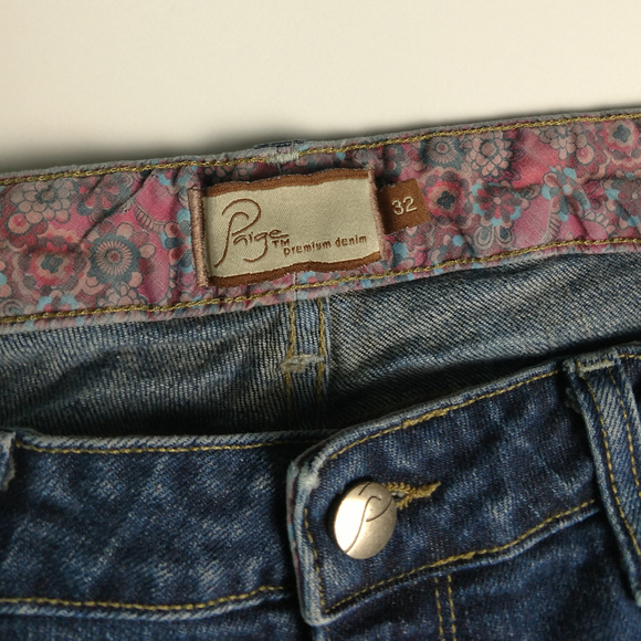 SOLD PAIGE Bell Canyon flare distressed jeans 32 - Picture 5 of 6